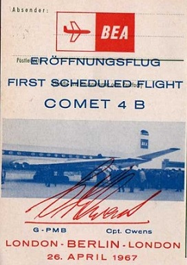 Comet Erstflug London Berlin